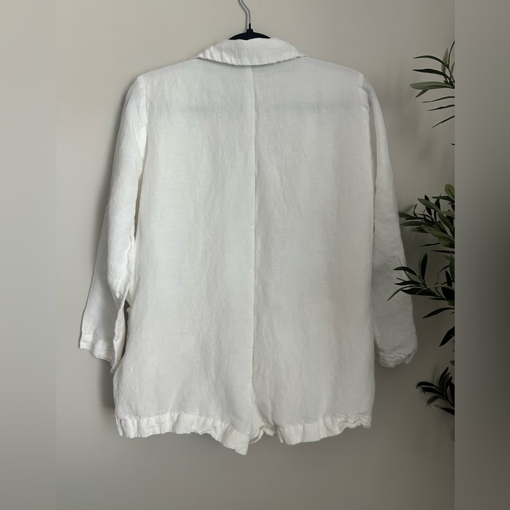 Show Me Your Mumu Escape White Linen Blazer Romper Size Medium - Picture 6 of 8
